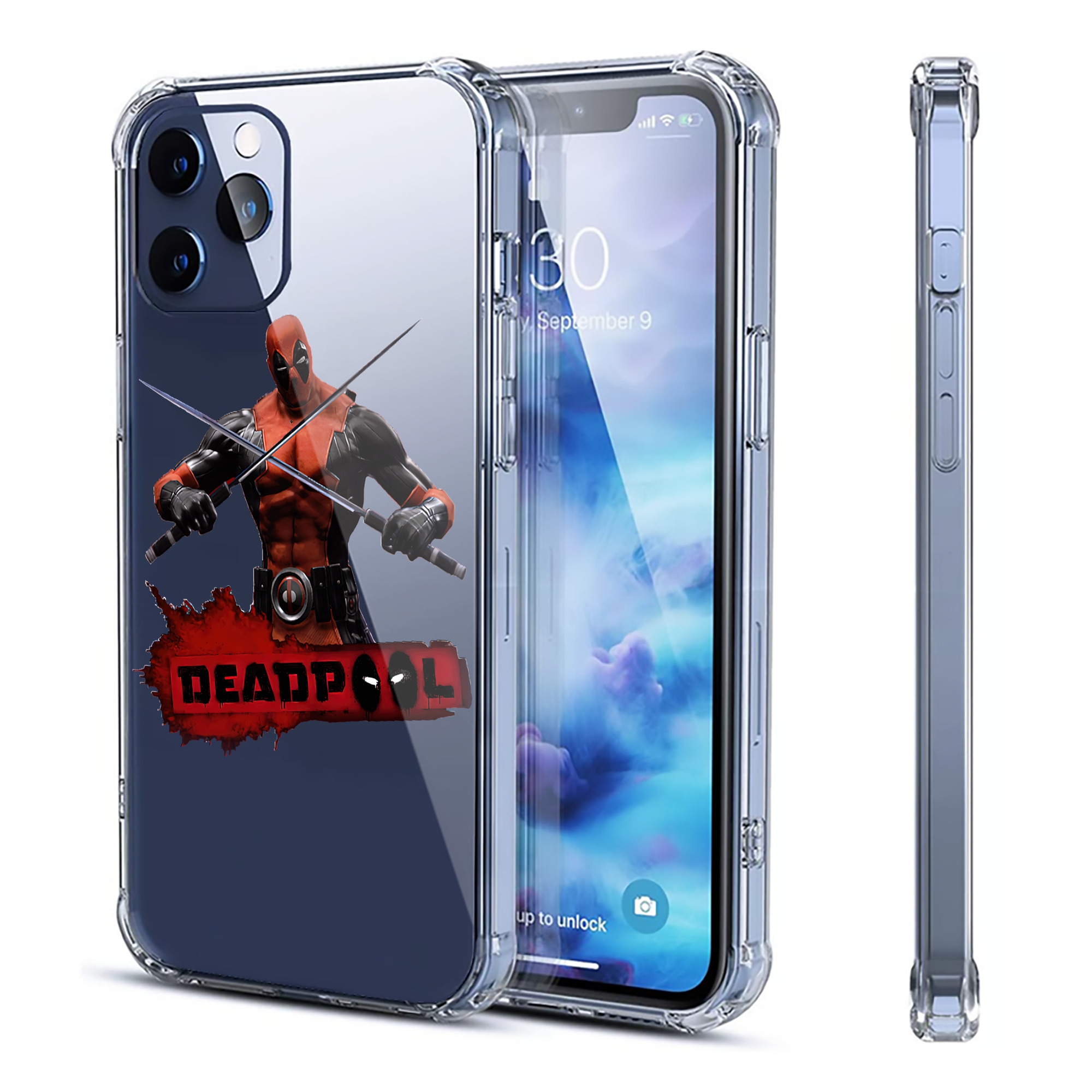 （画像用） Deadpool デッドプール 【iPhone 12シリーズ対応】透明スマホケース（クリアソフトケース）